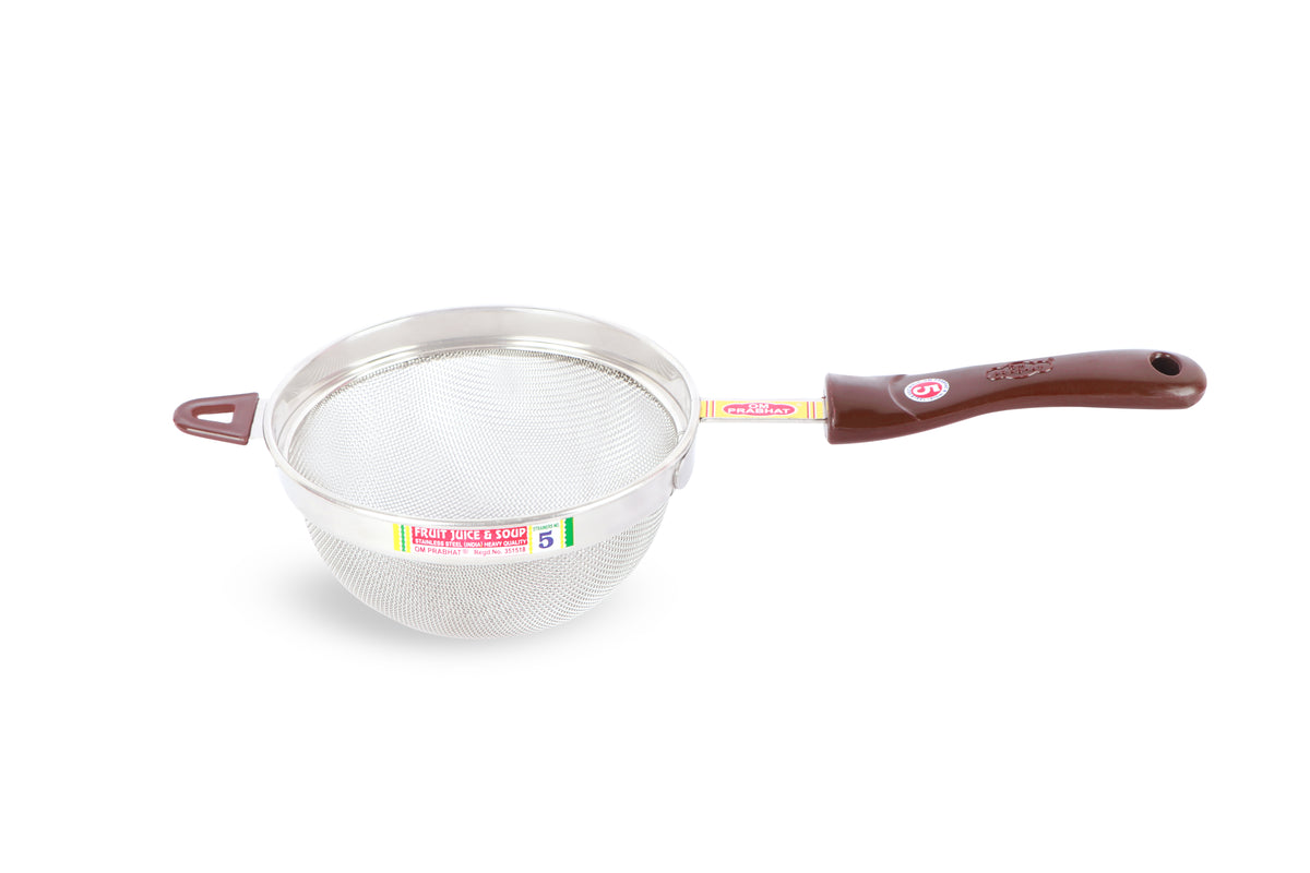 S.S. Brown Handle Juice Strainer