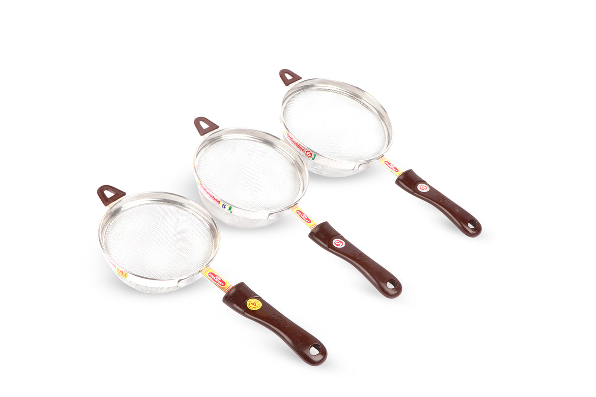 S.S. Brown Handle Juice Strainer