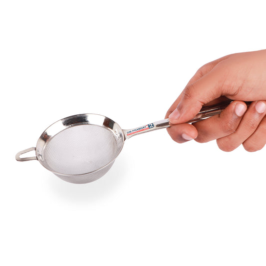 S.S. Flat Handle Tea Strainer